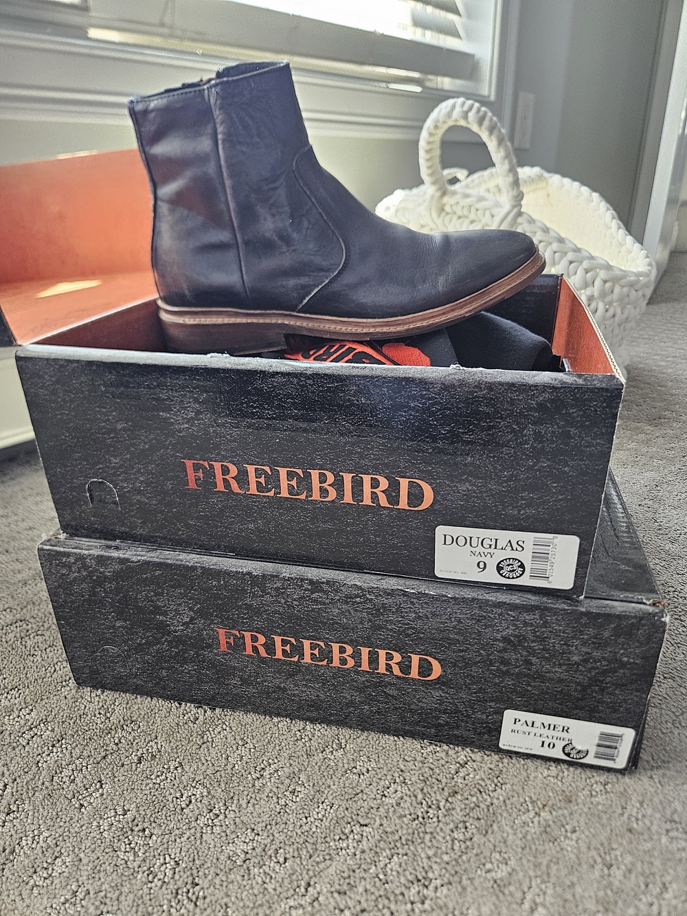 Freebird Douglas Navy Leather Chelsea Boot